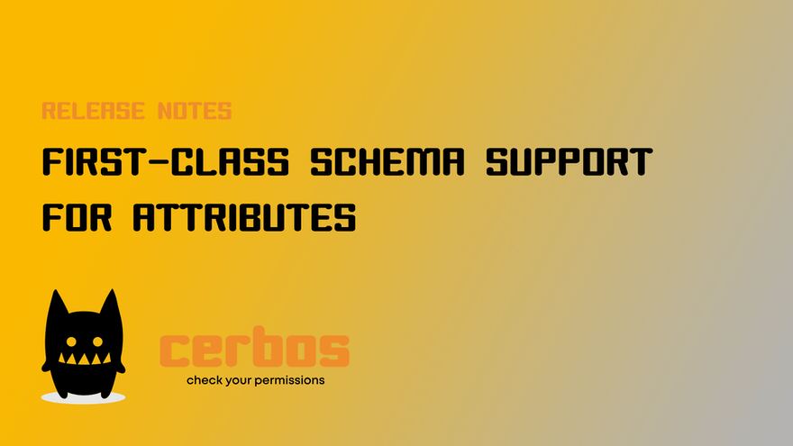 First-class schema support for attributes - Cerbos v0.11 Release