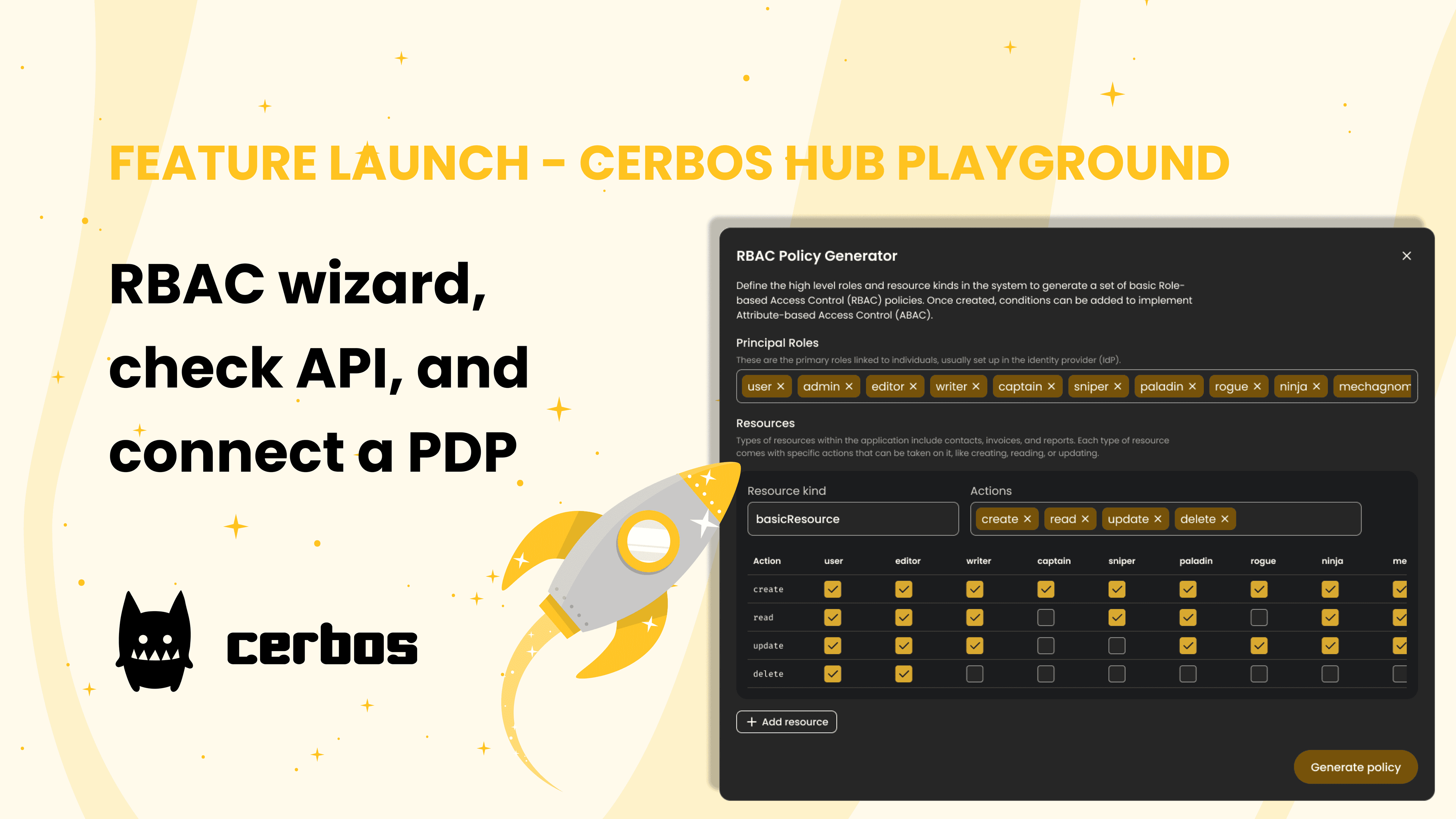 New tools for effortless policy creation and testing in Cerbos Hub