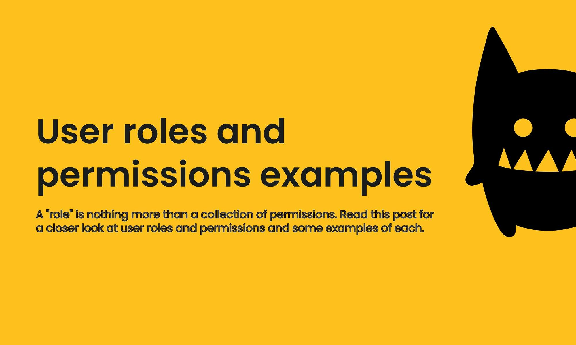 User roles and permissions examples