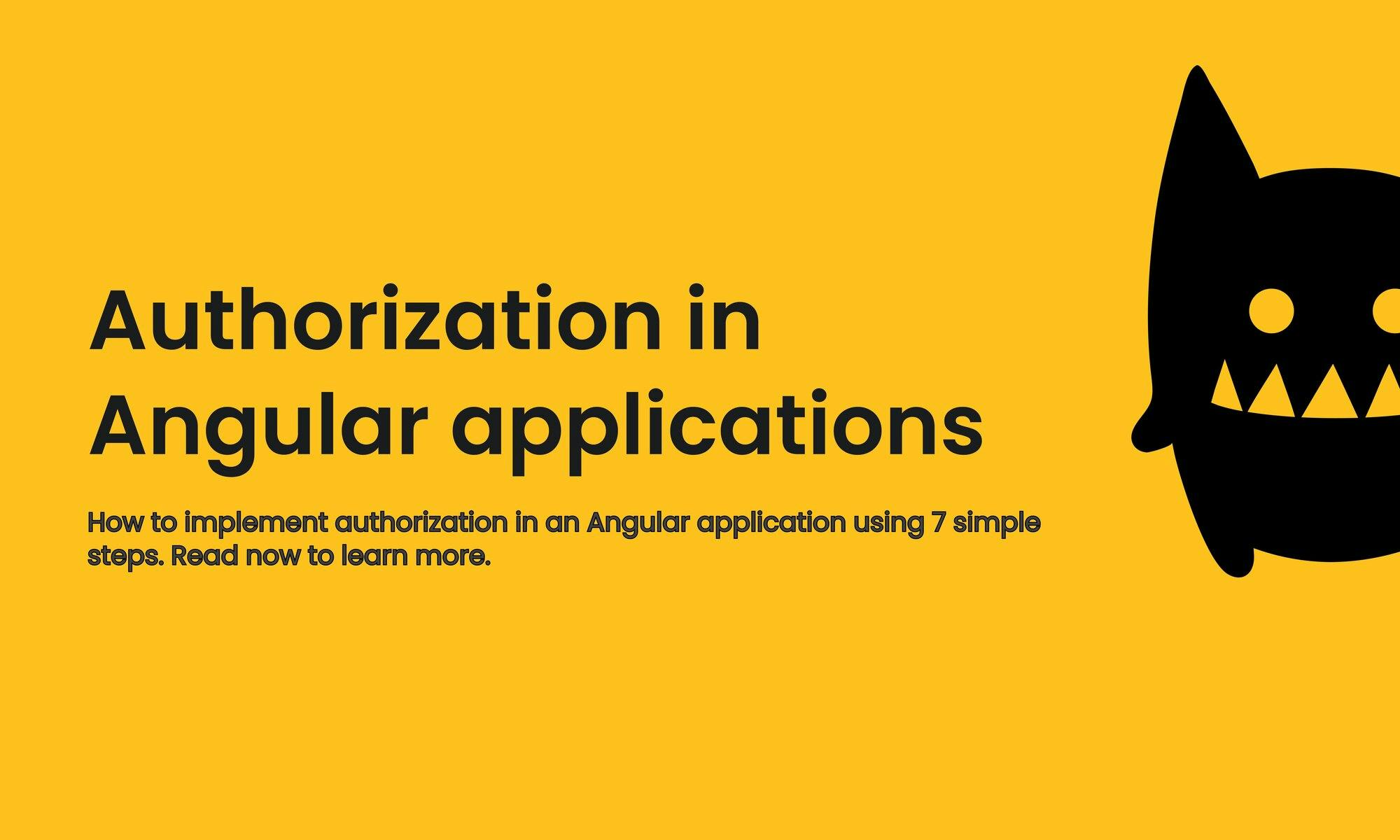 How to add authorization to an Angular application