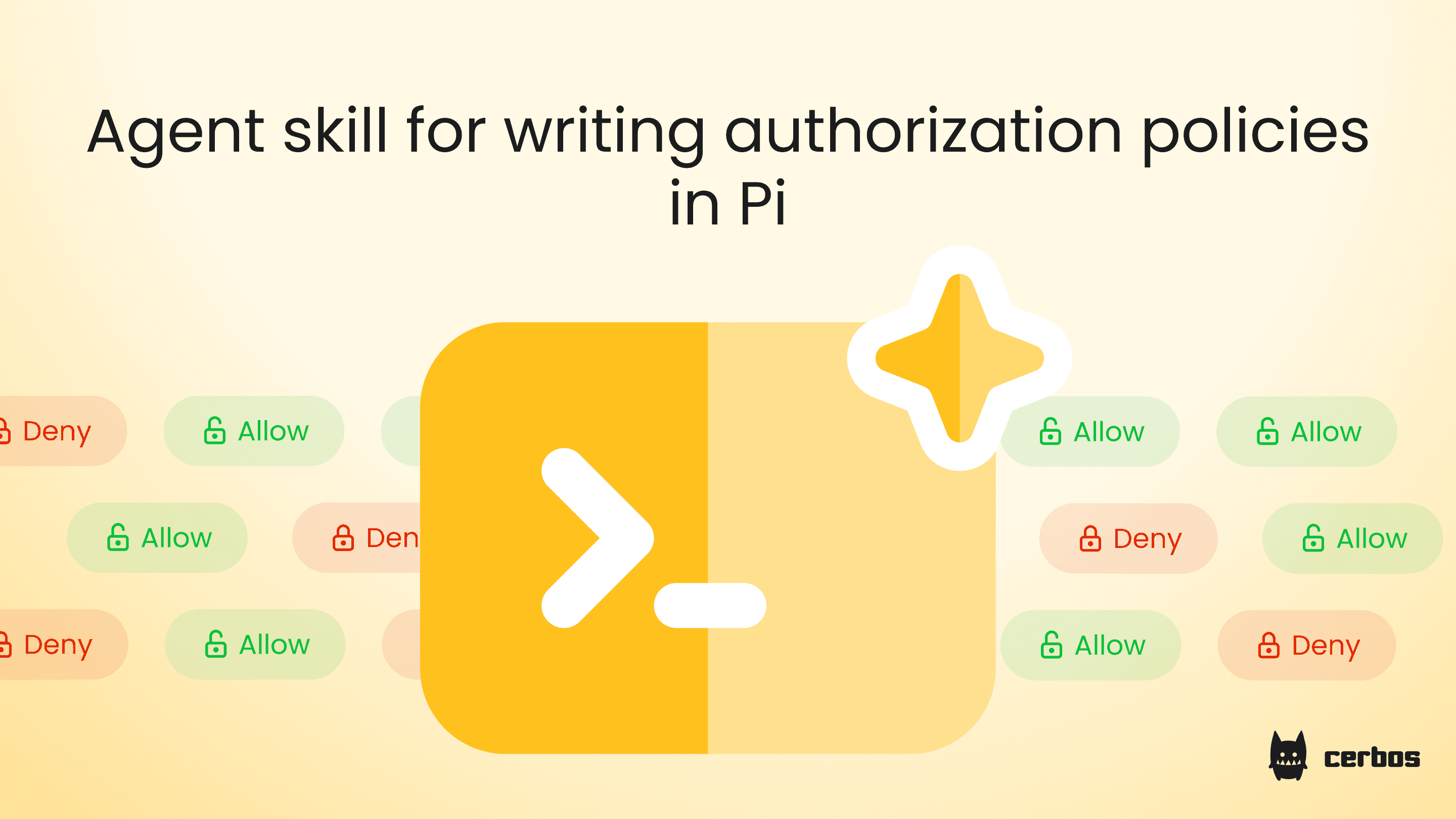 Agent skill for writing authorization policies in Pi