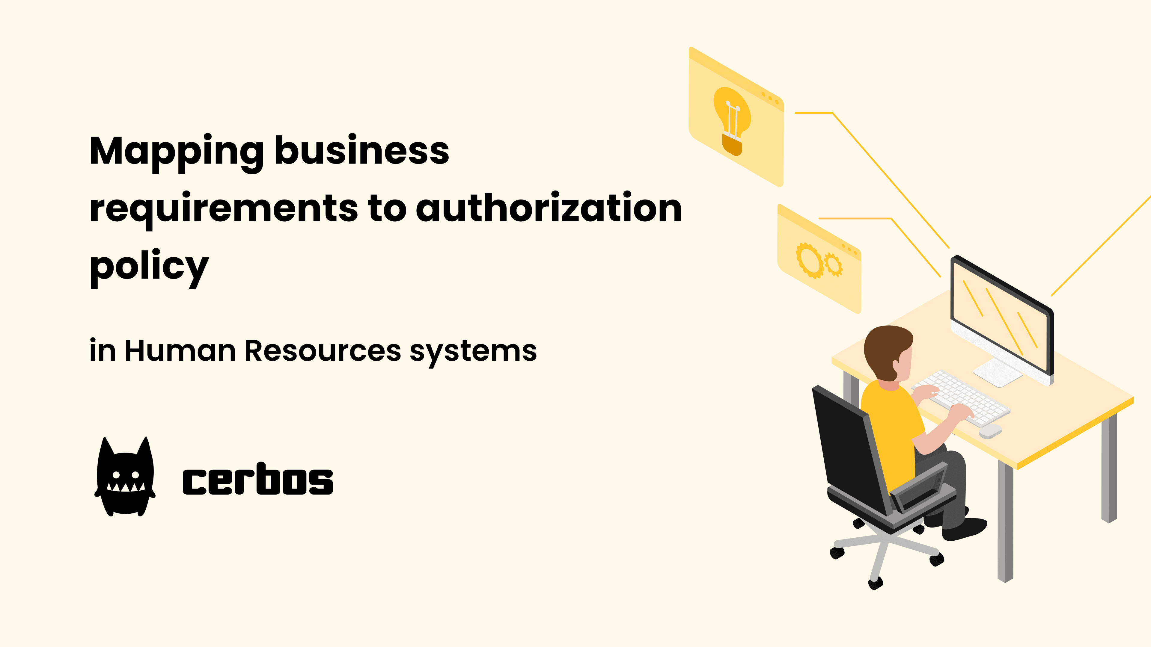 Mapping business requirements to authorization policy in HR systems