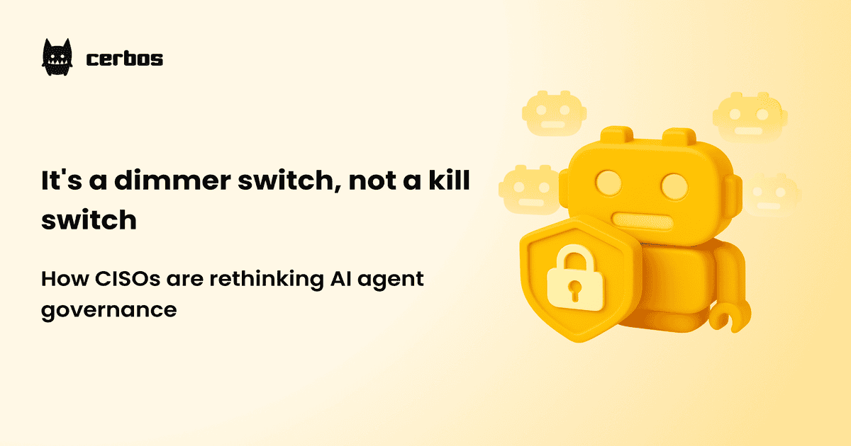 Dimmer switch: AI agent governance