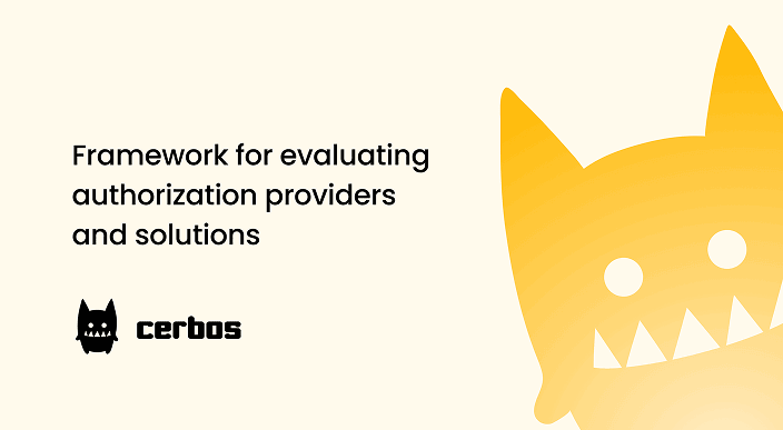Framework for evaluating authorization providers and solutions